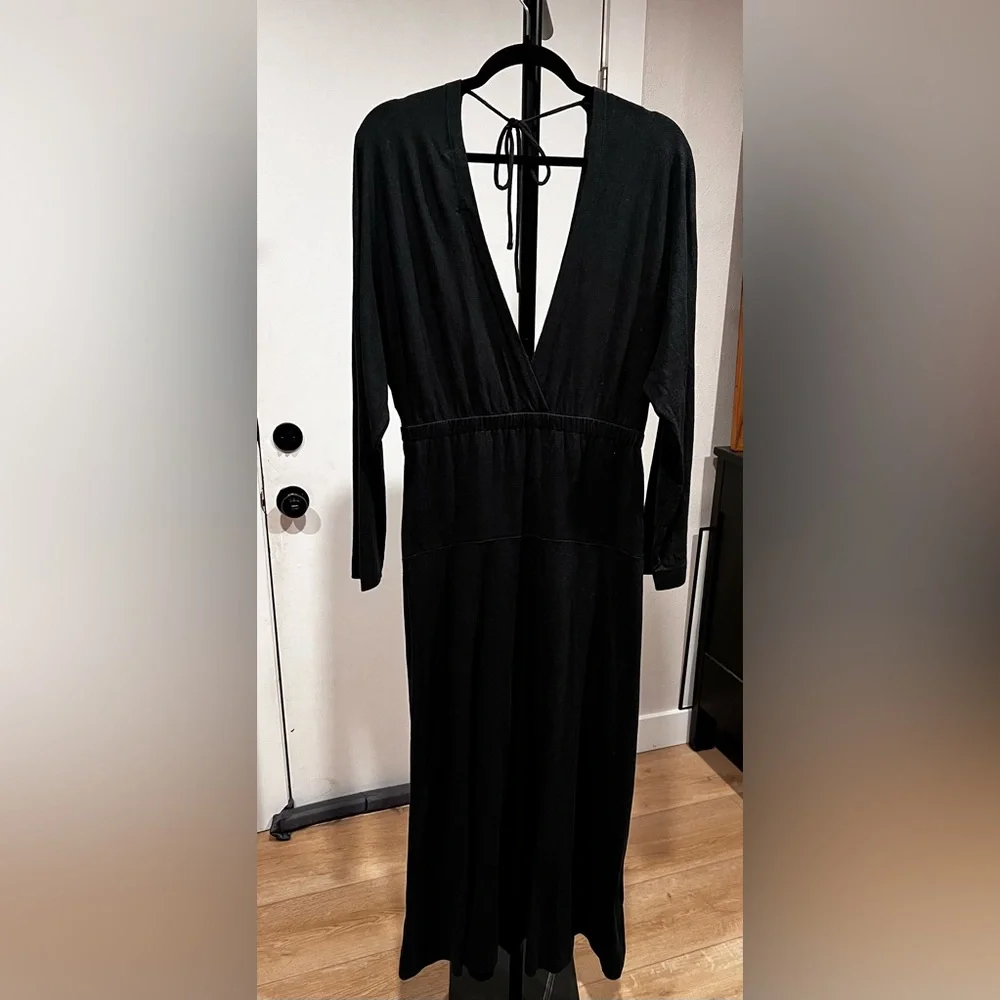 Free People Black Backless Maxi Dress - Picture 3 of 5